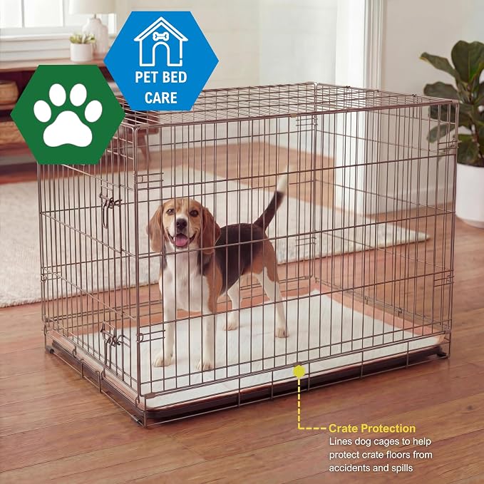 MED PRIDE Dog Training Pads with Adhesive Tabs & Attractant, 30 Count Puppy Pee Pads, 30 x 30 Inch Extra Large Disposable Potty Pads, 6-Layer Ultra Absorbent Leakproof Waterproof Pet Pads