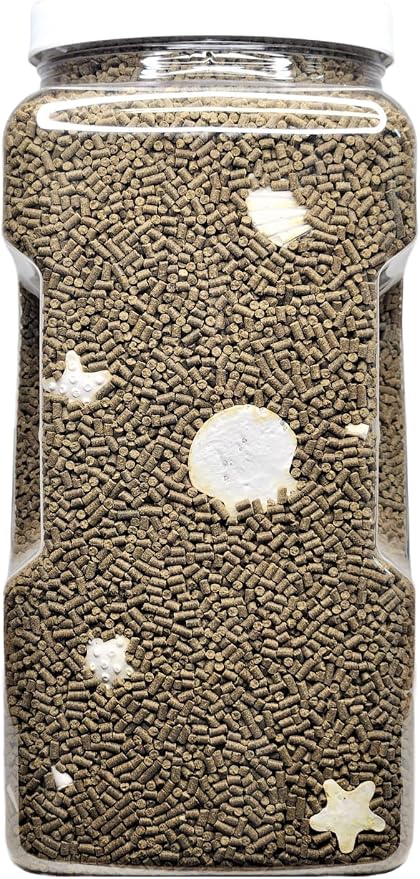 Calcium Blocks Included in These Spirulina Sinking Pellets for Shrimp, Snails, Crabs, Catfish, Plecos for All Tropical Fish 1/16" x 3/8" Pellets by Zeigler…2-lb 8oz Med Jar