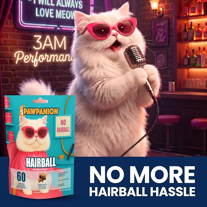 Hairball Soft Chews for Cats High Fiber 60 Count