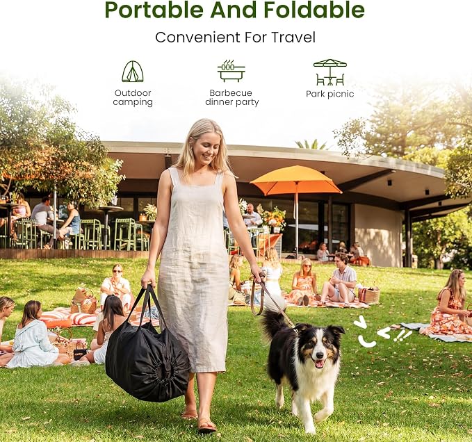 Portable Collapsible Dog Crate for Large Dogs, 4 Mesh Doors & 2 Storage Bags, Indoor Outdoor Travel Dog Kennel, BlackGrey, 36" x 25" x 25"