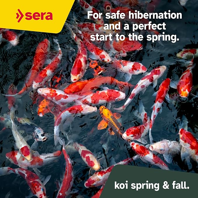 Sera Koi Professional Spring & Fall Food 4.86 lb/2200 g | Floating Pellets for Immune Support & Condition | for Temperatures Below 63°F | Enriched with Vitamins & Omega Fatty Acids