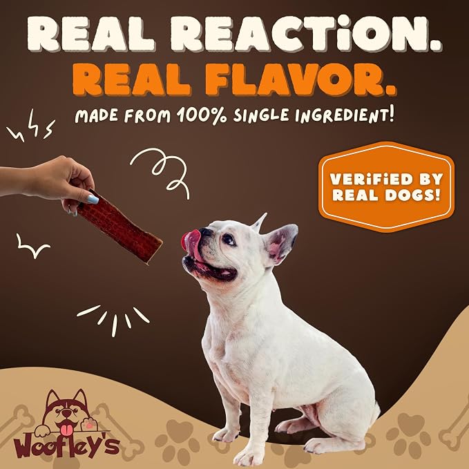 Woofley's - Esophagus Jerky (15 Count)- Gullet Sticks for Dogs - Safe Jerky Dog Chews -Easily Digestible Dog Jerky Bully Sticks