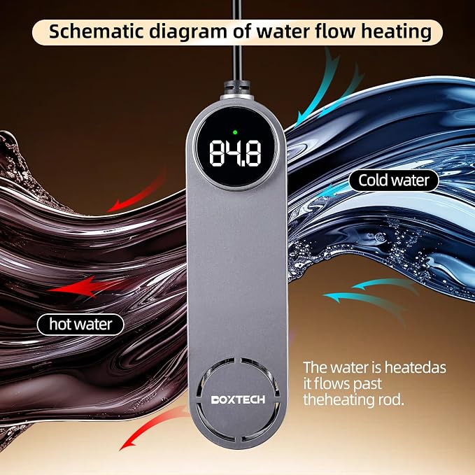 UPETTOOLS Submersible Aquarium Heater with Digital Thermostat, Adjustable Temperature Fish Tank Heater for 20-70 Gallon Tanks, Overheat and Dry Burn Protection, for Freshwater and Saltwater Aquariums