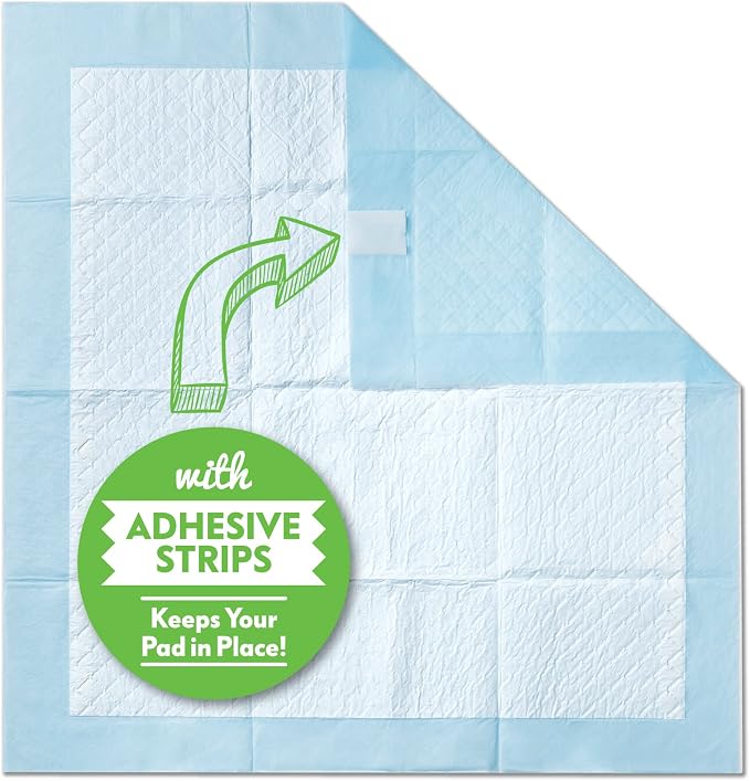 Paw Inspired Extra Large Puppy Pads 28X30" | XL Dog Pads | Dog Pee Pads | Puppy Training Pads, Potty Pads (Adhesive Strips, 50 Count)