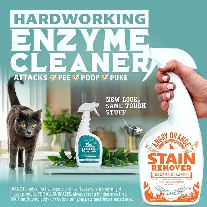 ANGRY ORANGE Fresh Scent Pet Odor & Stain Bundle – Odor Eliminator + Concentrate + Enzyme Cleaner