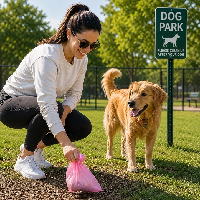EZ Pick Up Pet Dog Bags - 1000 Count Waste Bags, Puppy Pick Up Bag, Doggy Walking Clean Up (Pink, Black, Blue) (Pink)