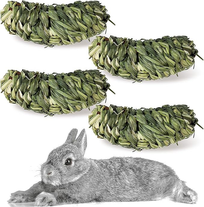Hamiledyi Bunny Chew Toys Rabbit Rattan Grass Scratcher Climbing Tree Fun Tree Carrot Play Toys 10 Pcs Rabbit Chew Ball Timothy Grass Ball Small Animal Activity Play Chew Toys Teeth Grinding