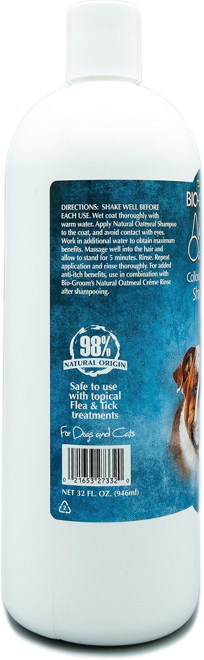 Bio-Groom Oatmeal Dog Shampoo - for Allergies and Itching, Cruelty-Free, Dog Bathing Supplies, Puppy Shampoo for Sensitive Skin, Made in USA, Anti-Itch Dog Products- 32 fl oz 1-Pack