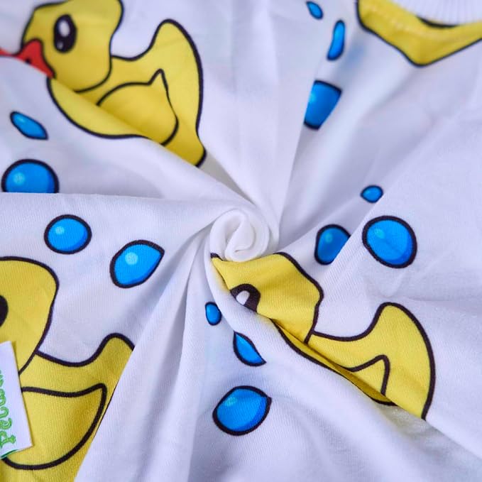 PetWarm Dog Recovery Suit, Shirts for Dogs, Recovery Suit for Female Male Dogs, Dog Bodysuit for Abdominal Affected Areas Sensitive Skin Areas Substitute E-Collar and Cone, Duck Pattern, White, L