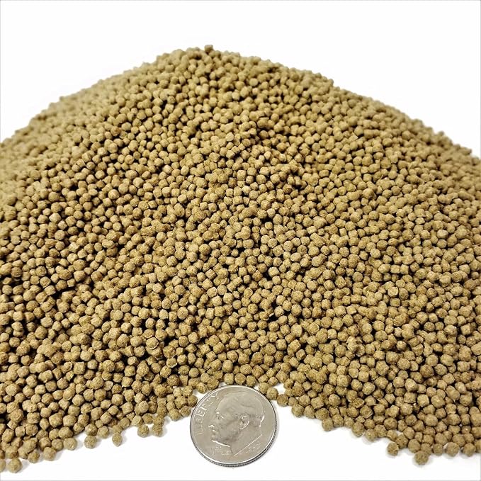 2 mm - 1/16" Krill & Brine Shrimp Intense Growth Floating Pellets for Small Discus, Cichlids, Koi & Pond Fish, All Tropical Fish - 10-lbs
