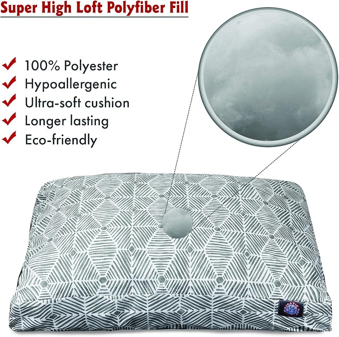Majestic Pet Charlie Gray Large Rectangle Pet Bed