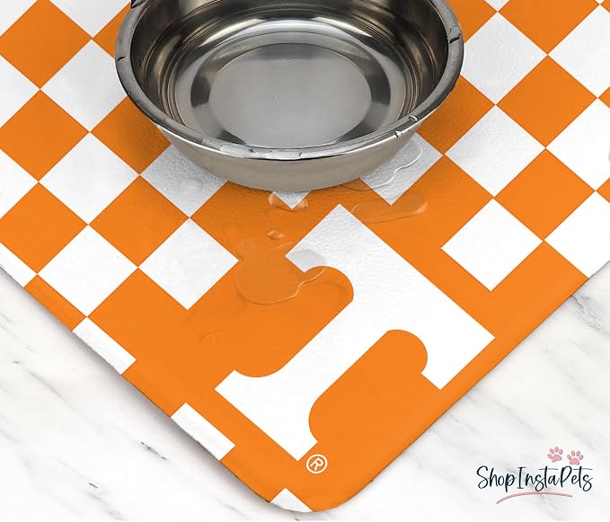 Tennessee Volunteers Officially Licensed Food and Water Mat for Dogs and Cats | 18" x 29" | Non-Slip | Water-Proof