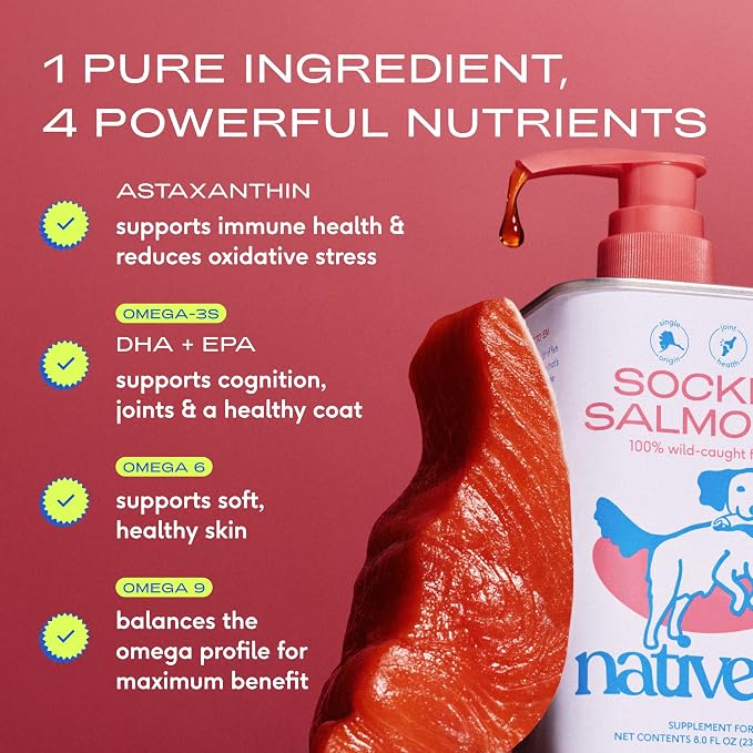 Native Pet The Daily Dog Supplement (30 Scoops) & Salmon Oil for Dogs & Cats (8 Oz) - 11 in 1 Multivitamin & Pure Omega-3 Fish Oil Supplement for Skin & Coat, Joint, Heart Health & Anti-Inflammatory