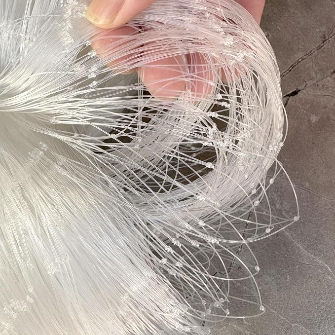 Nylon Silk Nets Fishing Net Gill Net Semi-Finished 2x2in 0.38mm | Semi-finished net for custom fishing net assembly