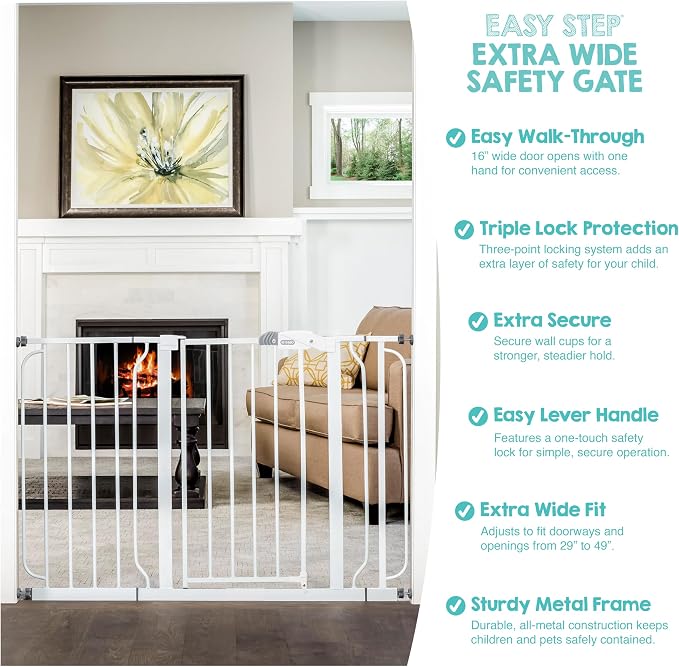 Regalo Baby Easy Step® Extra Wide Safety Gate