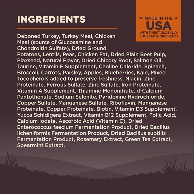 Wellness CORE Adult Dry Dog Food, Grain Free Kibble, Natural, High Protein, Turkey and Chicken Recipe, 35 lb Bag