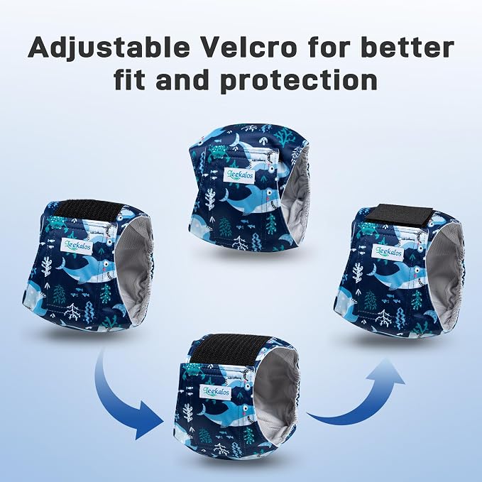 Leekalos Male Dog Diapers (3 Pack), High Absorbing Dog Belly Bands for Male Dogs, Washable Reusable Dog Males Wraps (Small)
