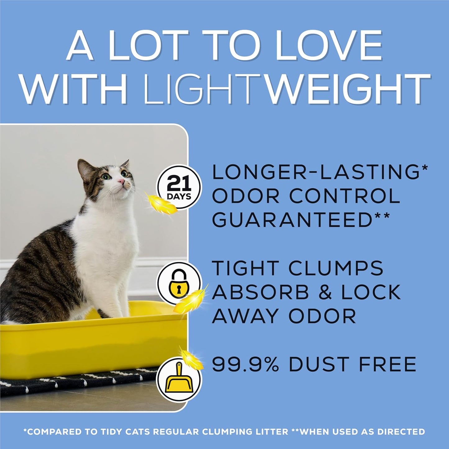 Purina Tidy Cats Lightweight Free and Clean Unscented, Multi-Cat, Clumping, 99.9 Percent Dust Free Cat Litter - 12 lb. Box