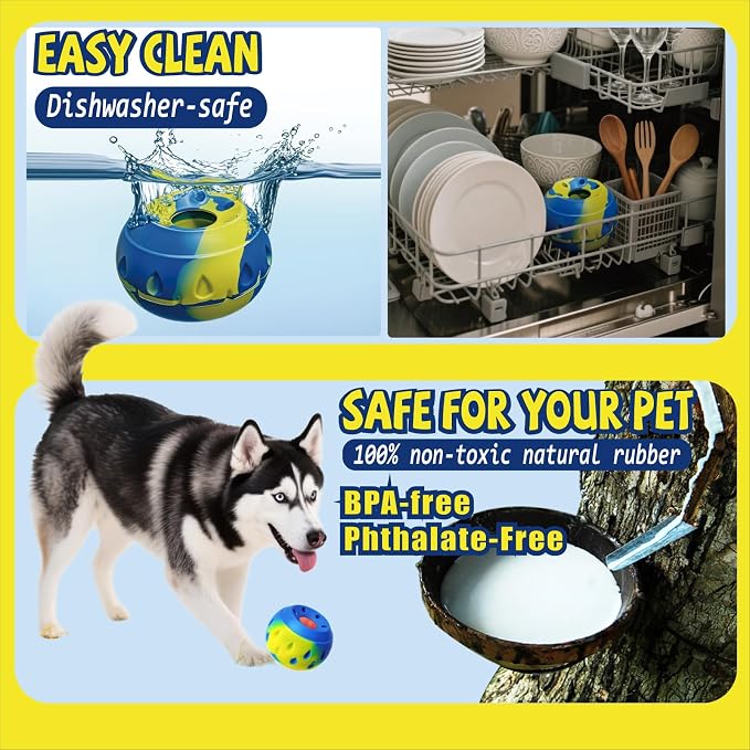 BIONEMAGILI™ Interactive Dog Toy with Freeze Tray - 8-in-1 Puzzle Feeder, Durable Silicone for Aggressive Chewers, Slow Feeder to Reduce Anxiety (3 Challenge Levels for Small/Large Dogs)
