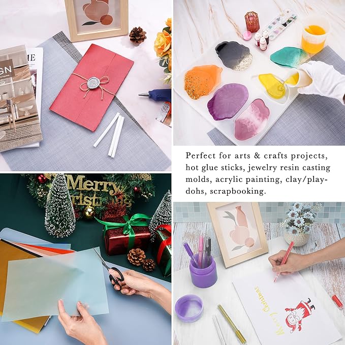 Gartful Oversize Translucent Silicone Mat, Countertop Protector, 27.6 x 19.7 inches Silicone Sheet for Crafts Resin Jewelry Casting Mat Pad Nonstick Table Placemat