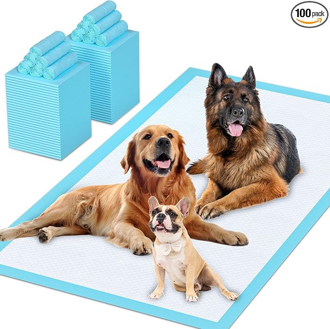 Puppy Pee Pads for Dogs Extra Large 32"x40" 100 Count, Super Absorbent & Quick-Dry, Thicken Disposable Potty Training Pads for Doggie Cats Rabbits, Leakproof Pet Piddle Pad