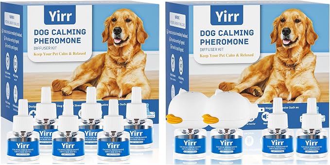 Dog Calming Diffuser, Dog Pheromones Calming Diffuser, Relaxing Pheromone for Dogs Relief Stress Anxiety Reduce Aggression Barking, Help Train Dog to Pee