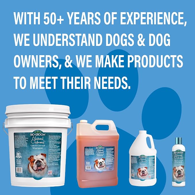 Bio-Groom Oatmeal Dog Shampoo - for Allergies and Itching, Cruelty-Free, Dog Bathing Supplies, Puppy Shampoo for Sensitive Skin, Made in USA, Anti-Itch Dog Products - 5 Gallons