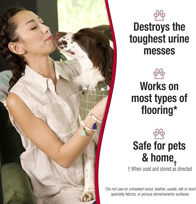 Nature’s Miracle Urine Destroyer Plus for Dogs, Enzymatic Formula Tough on Strong Dog Urine And The Yellow Sticky Residue, 1 Gal