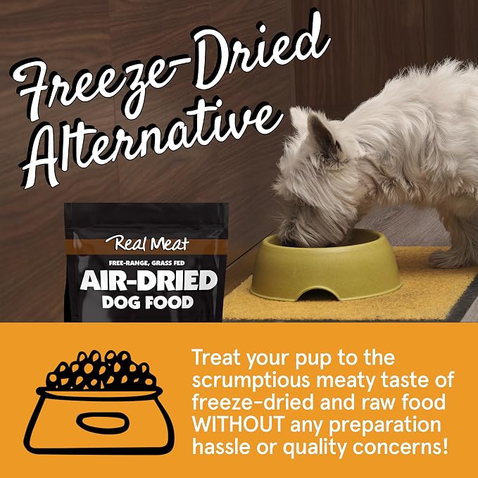 TRMC Real Meat Air Dried Dog Food w/Real Venison - 8lbs of USA-Crafted Grain-Free Real Meat Dog Food Sourced from Free-Range, Grass-Fed Venison - All Natural, High Protein