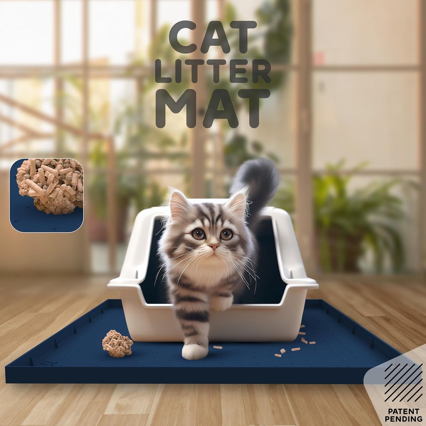 32x24x1” XL Dog Food Mat - All Purpose Under Sink Liner, Washer and Dryer Covers for The Top, Silicone Griddle Mat for Blackstone - Raised Edges Dog Mat for Food and Water Prevent Spill, Waterproof