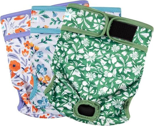Paw Legend Washable Reusable Female Dog Period Diapers for Heat Doggie Puppy Diapers for Female Dogs (3 Pack, Small)