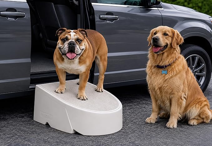 Pet Gear Stramp Stair and Ramp Combination for Dogs/Cats, Easy Step, Lightweight/Portable, Sturdy, Easy Assembly (No Tools Required), Light Sand