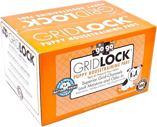 GridLock Housebreaking 24" x 24" Pet Training Wee Wee Pads (100 Pack)
