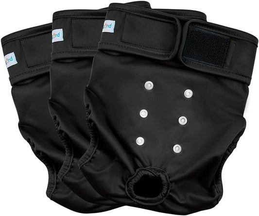 Paw Legend Washable Reusable Female Dog Period Diapers for Heat Doggie Puppy Diapers for Female Dogs (3 Pack, X-Large)