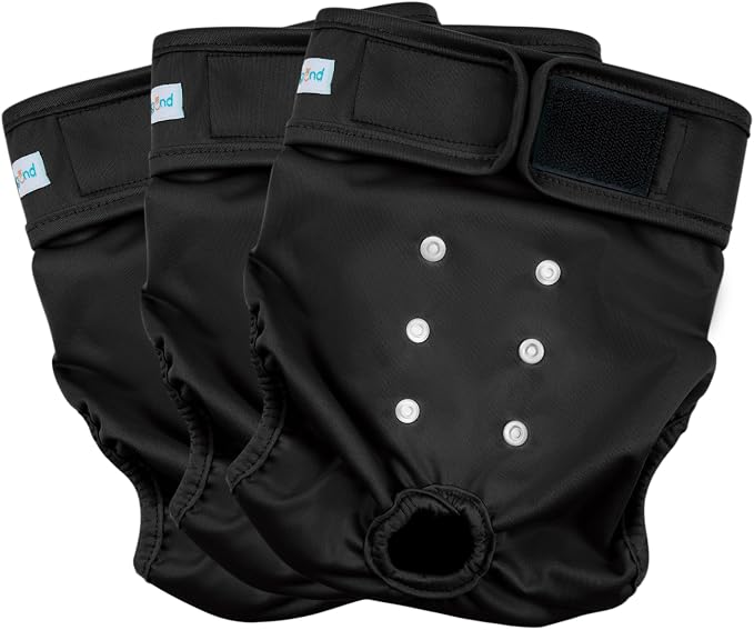 Paw Legend Washable Reusable Female Dog Period Diapers for Heat Doggie Puppy Diapers for Female Dogs (3 Pack, X-Small)