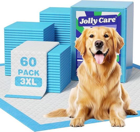 60 Count-36" x 36" XXXL Pee Pads for Dogs, Extra Large Puppy Pads, Super Absorbent Disposable Dog Training Pads, Quick Drying, Leak-Proof, Ultra Thick Potty Pads for Dogs, Puppies, Doggie, Cats