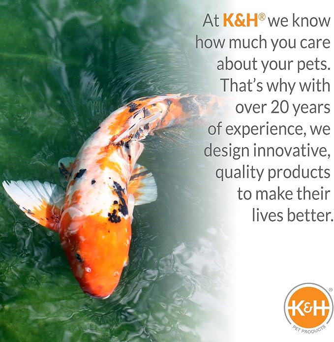 K&H Pet Products Pond Heater for Outdoor Ponds with Fish, Deluxe Thermo-Pond Perfect Climate Deicer, Winter Oxygen Exchange for Live Fish, Thermostatically Controlled, Safety Listed - 7in 250W
