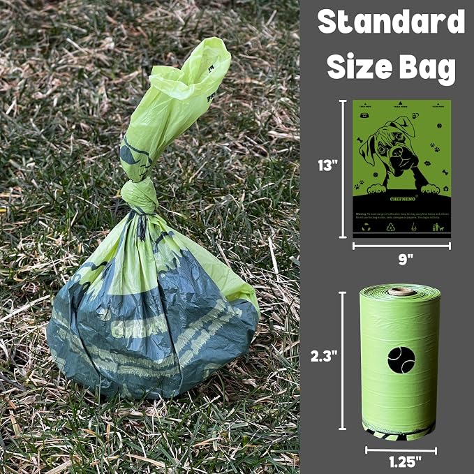 Biodegradable Doggy Poop Bags with Dispenser (576 Bags) Eco-friendly Dog Waste Pickup Bags Refill Rolls Cat Waste Bags (Green, 32 Rolls, Lavender Scented)