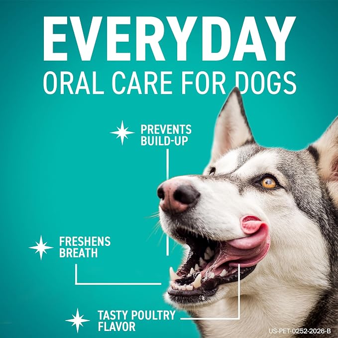 ORAVET Dental Chews for Dogs, Oral Care and Hygiene Chews (Medium Dogs, 25-50 lbs.) Purple Pouch, 30 Count