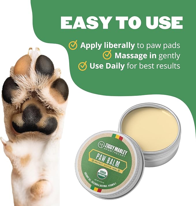 Organic Dog Wellness Bundle: USDA Grass-Fed Beef Bone Broth Powder for Joint & Gut Health (8oz) + Organic Soothing Paw Balm for Dry, Cracked Pads – All-Natural, Sustainably Sourced Pet Care K