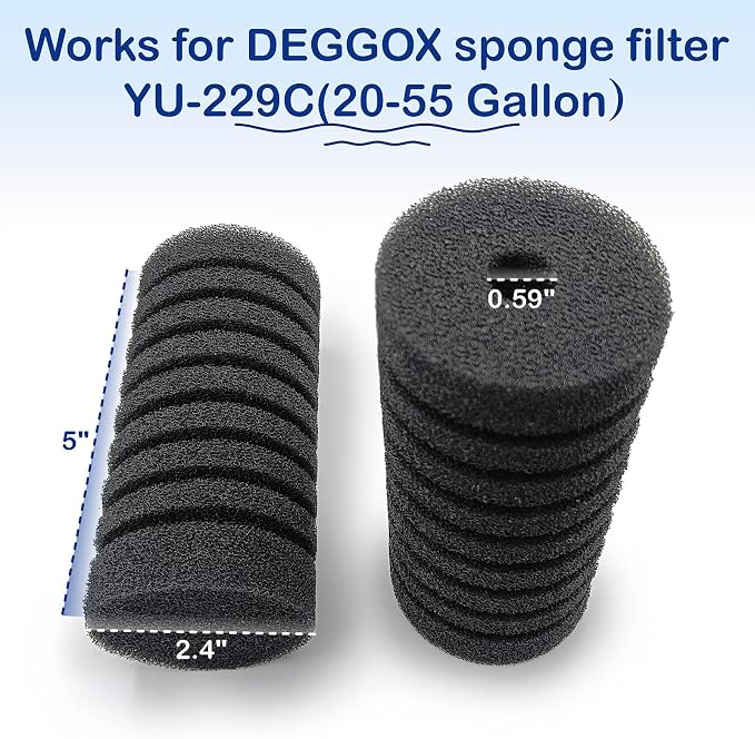 Aquarium Sponge Filter Replacement Sponges (4-Pack) for 229C (20-55 Gallon)