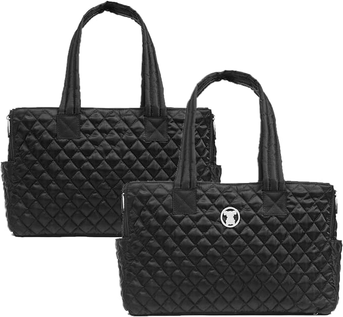 Shell Tote (ONLY for USE Interchangeable Base PET Carrier, Quilted Black)