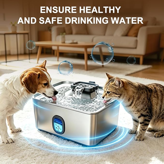 Grand Line 15L Dog Water Fountain Filter Replacement - Compatible with SIBAYS/Kastty, 16 Pack Pet Fountain Filters with 5-Layer Filtration,Food Grade Activated Carbon for Pet Water Dispensers
