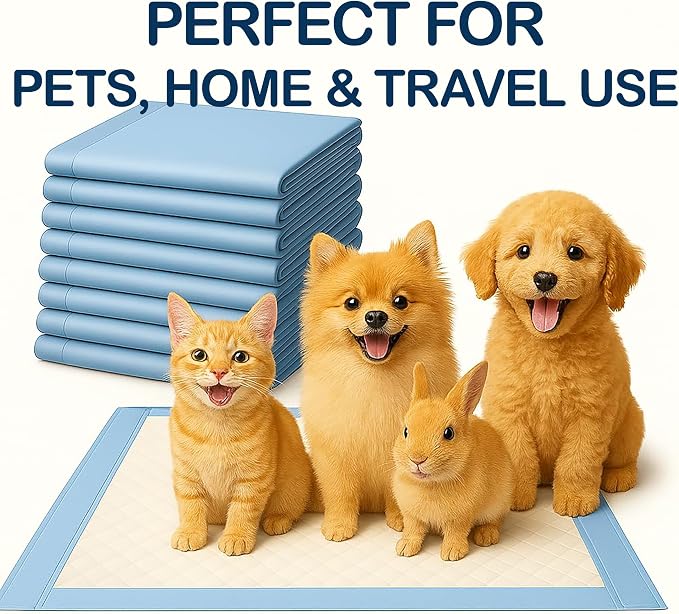 Disposable Puppy Pads - Pee Pads for Dogs, 23" X 36" Dog Pads, Medical Grade Blue Underpads, 300 Count, Hospital & Training Togo Pads, 3g SAP, Suitable for All Ages