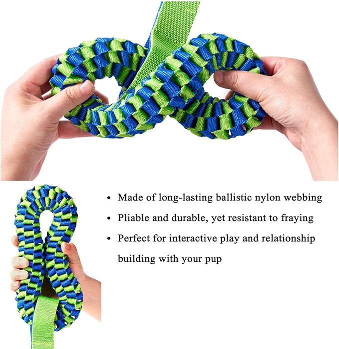 Dog Toys for Aggressive Chewers, Tug of War Dog Toy, Dog Teeth Cleaning Toy, Dog Rope Toys for Medium and Large Dogs