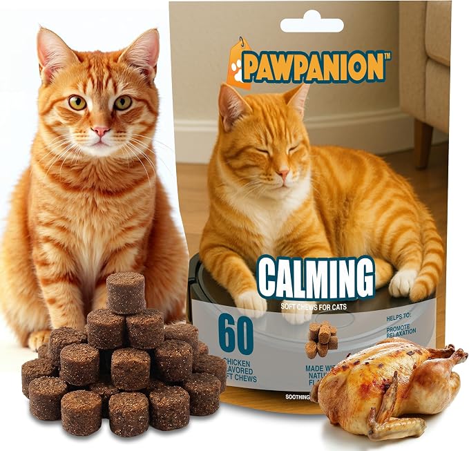 Calming Soft Chews for Cats Stress & Anxiety 60 Count
