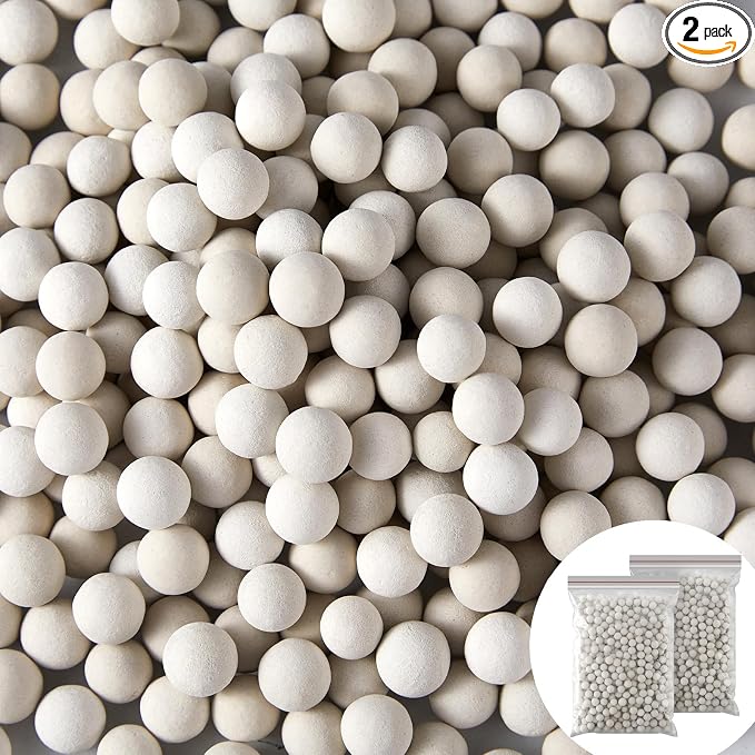 Leumoi 6.6 lbs Refill Condensate Neutralizer 9-10 mm Condensate Neutralizes Balls Acidic Water Increases Alkalinity Waste Liquid Neutralizer Condensing Water Heater Neutralizer Filler(2 Bag)