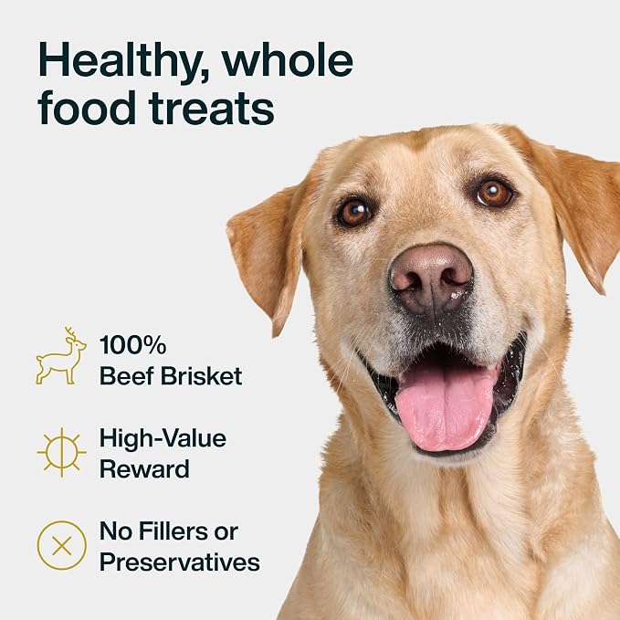 JustFoodForDogs Limited Ingredient Healthy Dog Treats and Dog Snacks, Jerky Treats, Human Grade, Preservative Free, Rawhide Free Chews, Low Calorie Treat - Venison Bark, 5 oz