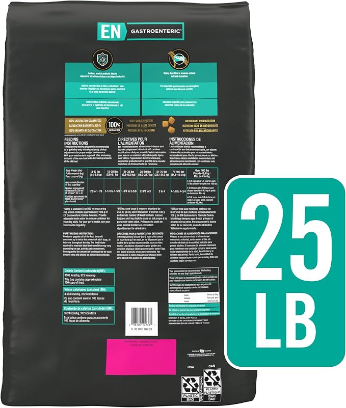 Pro Plan Veterinary Diets Purina EN Gastroenteric Canine Dog Food Dry Formula - 25 lb. Bag