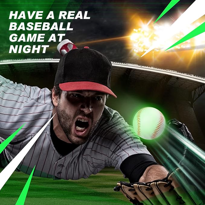 3 Pack Glow in The Dark Baseball Light up Baseball Official Size Ball Glow Balls for Games, Gift for Boys, Girls & Fans - Outdoor Activity Accessories